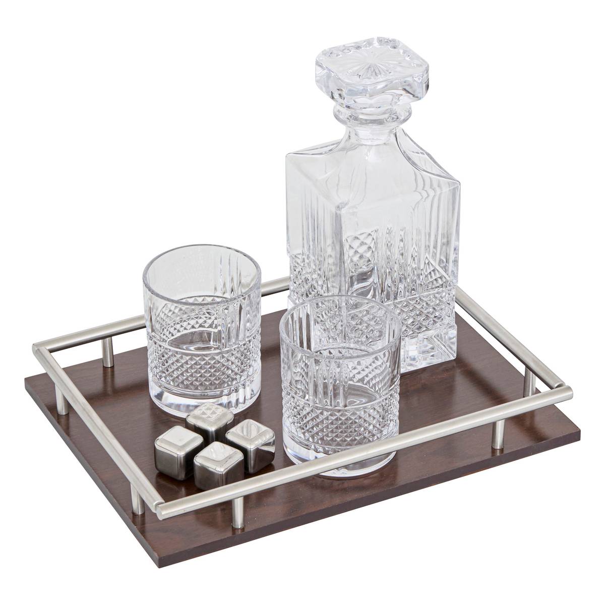 &ldquo;Jules&rdquo; Whisky Gift Set Wooden tray, 8 pieces