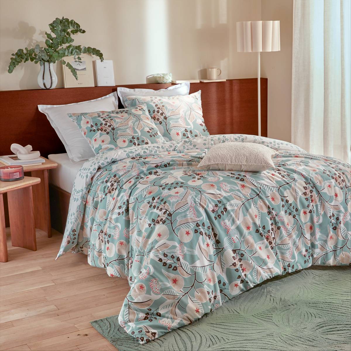 "Marine Vegetation" Bedding Set Celadon Green, 260x240 cm