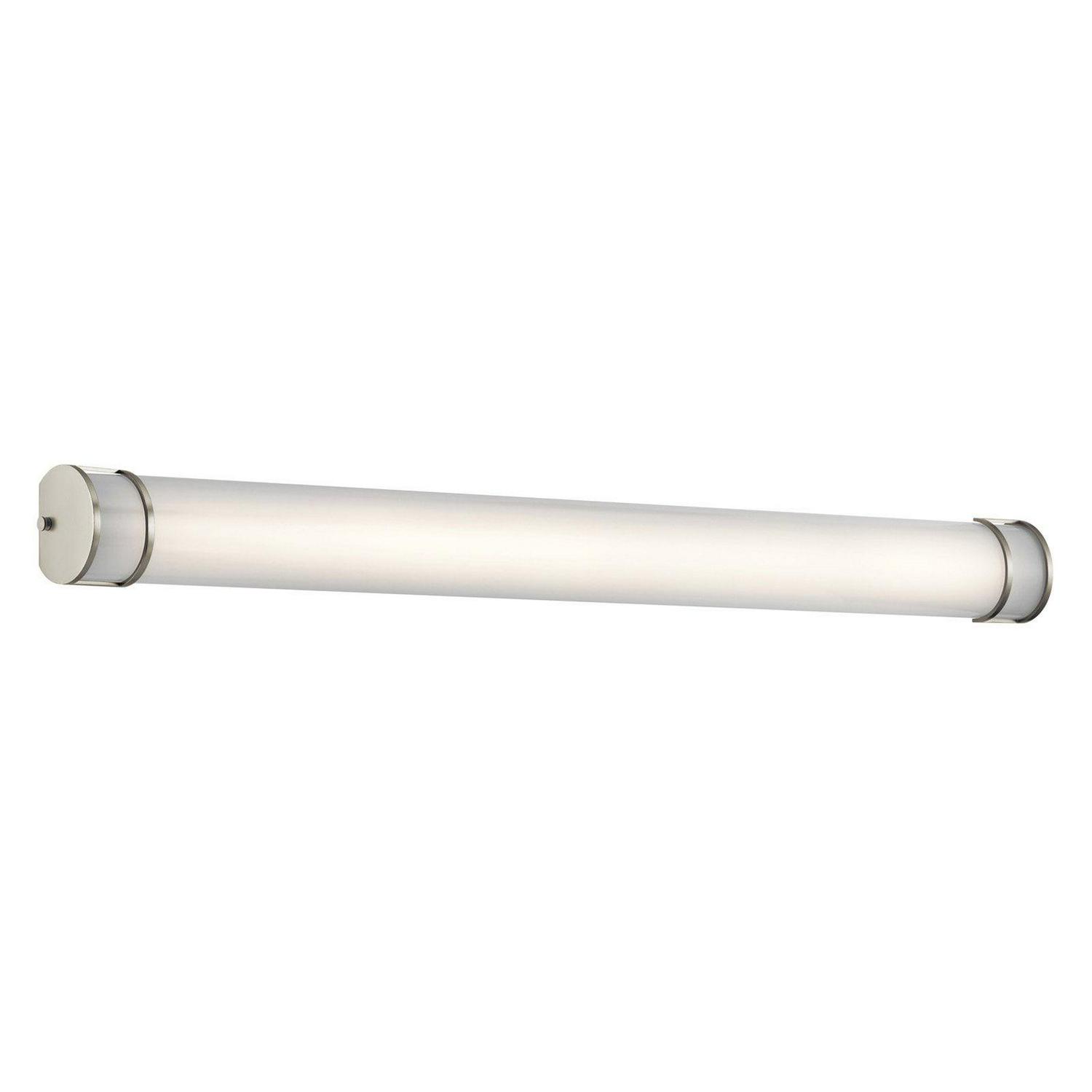 1 Light Linear Bath Vanity Approved For Damp Locations With Transitional Inspirations 4.5 Inches Tall By 24.75 Inches Wide Kichler Lighting 11142Niled
