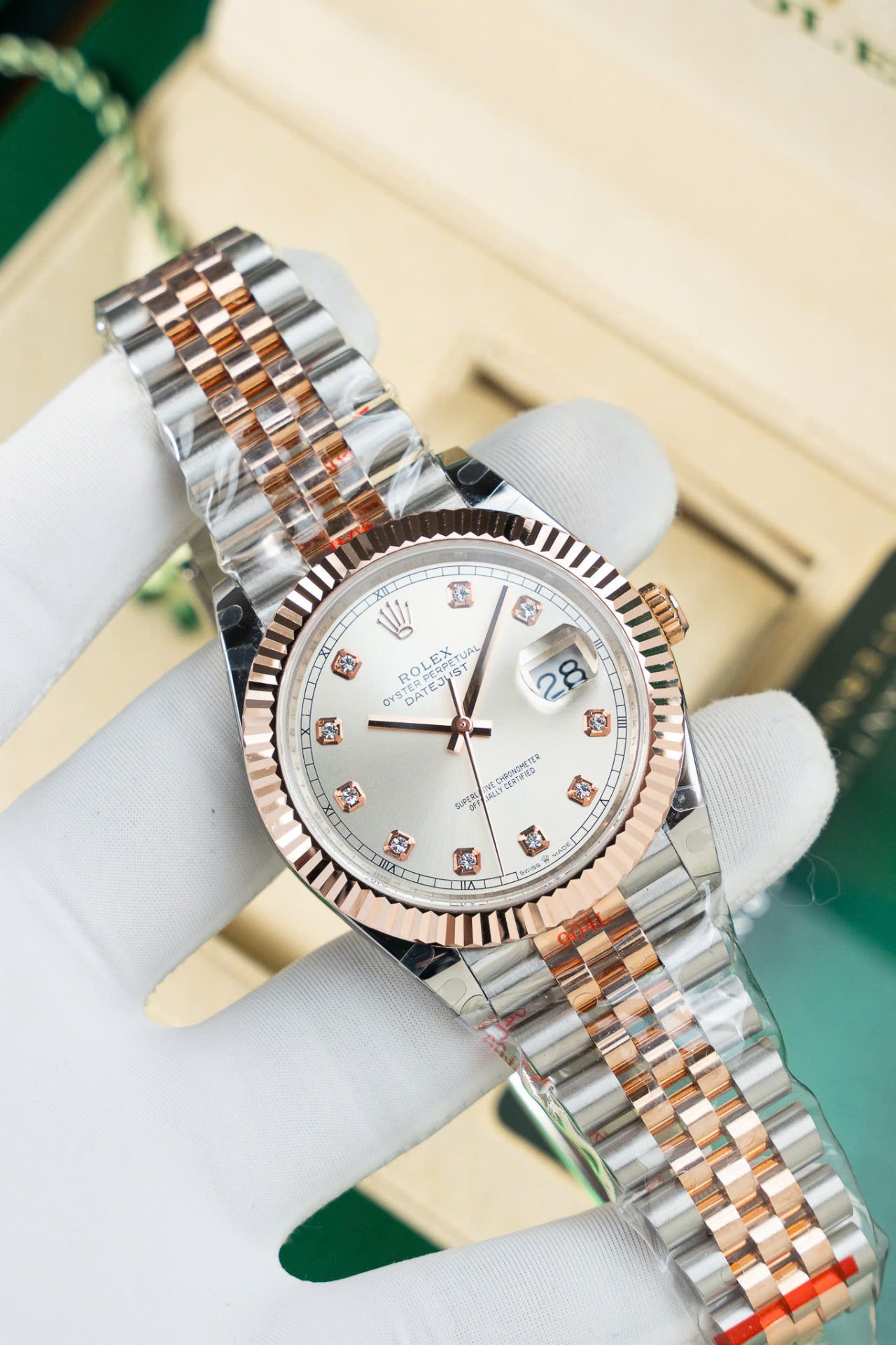 Rolex Copies Watch DateJust 126331 Dial Sundust Custom Gold Wrapped GM Factory 41mm - Top club