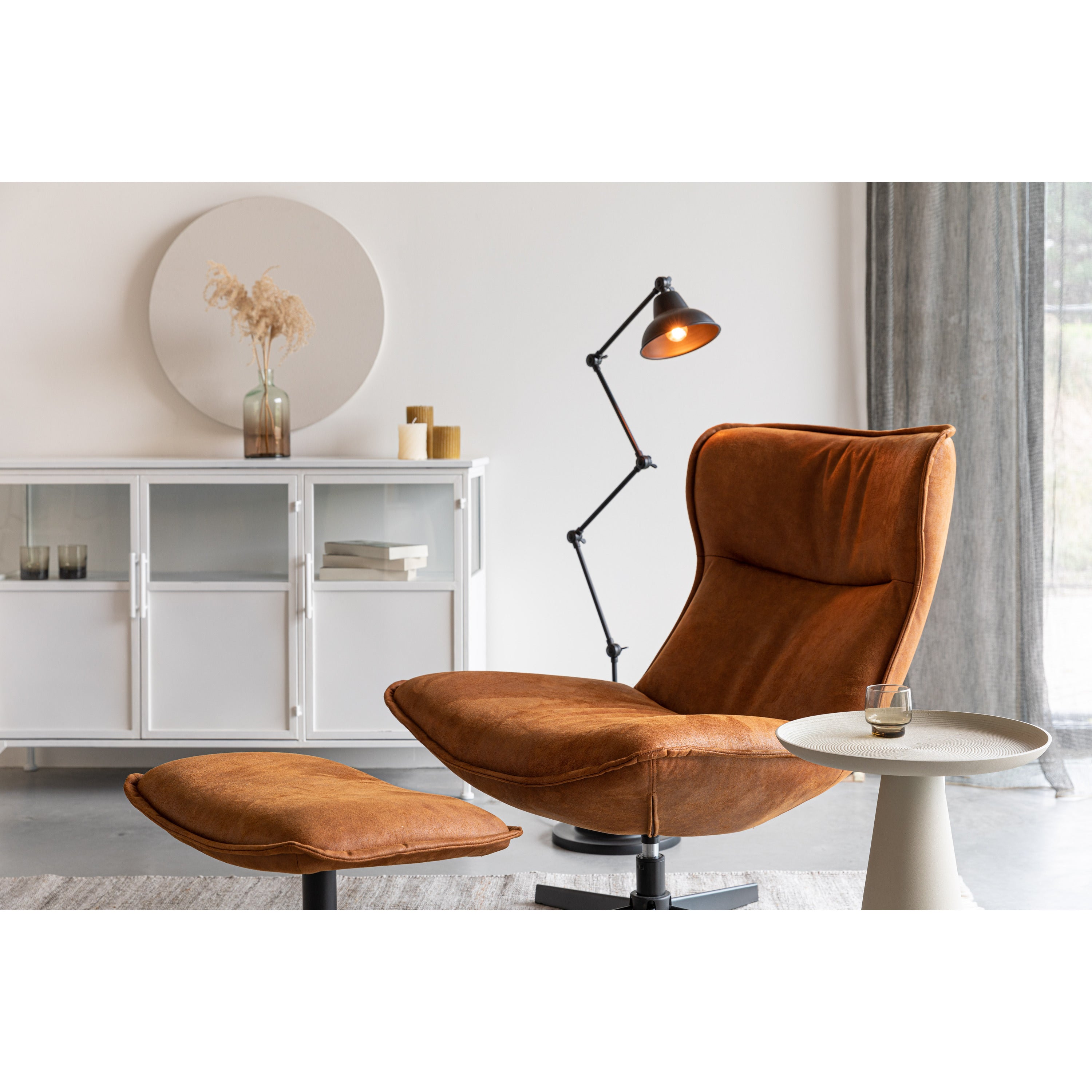 Blokker basic Lazy Fauteuil - Cognac