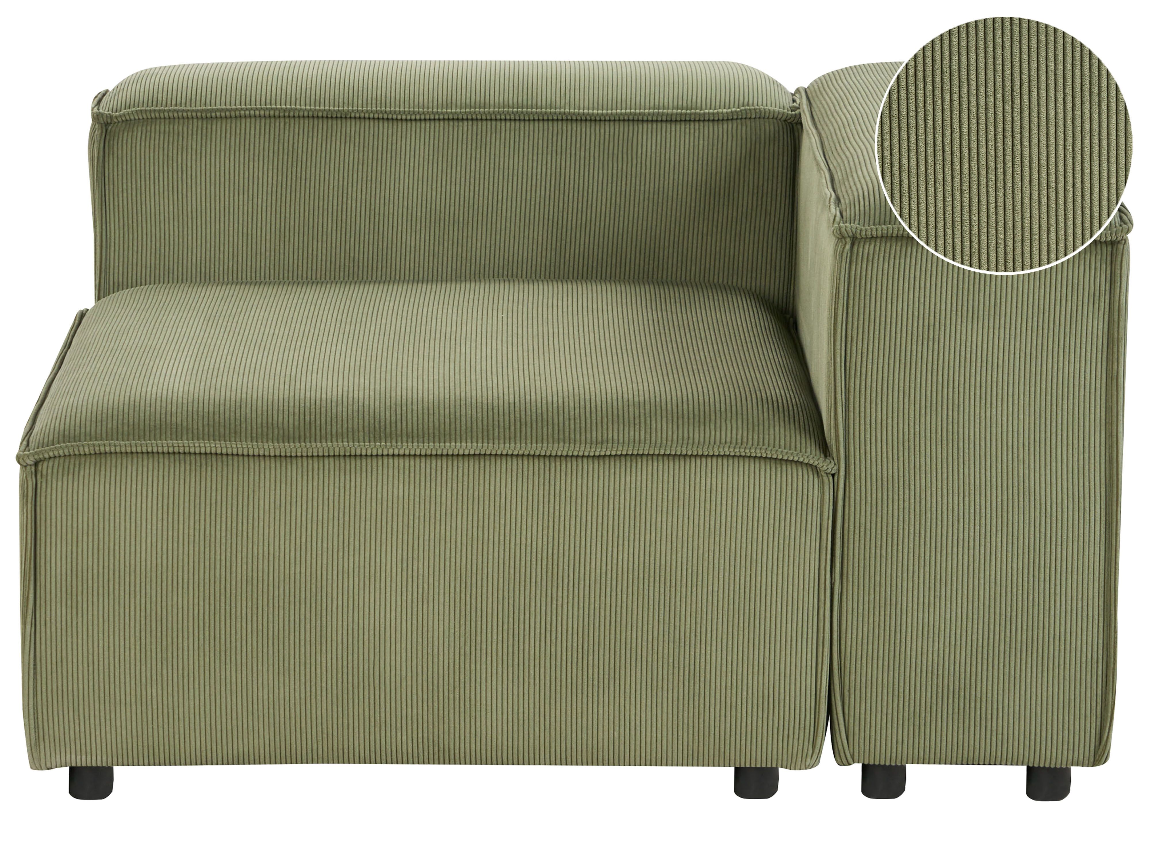 Corner Seat ARDAL Corduroy Green Left Hand