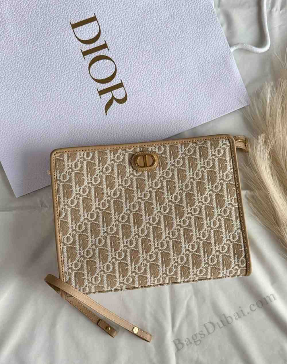 Dior Oblique Jacquard 30 Montaigne Denim Dea Pouch In Dubai