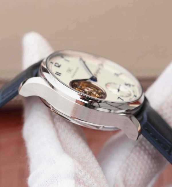 Replica IWC AZ Portuguese Tourbillon White Dial Blue Markers - Top club