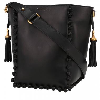 Dior Bucket shoulder bag in black leather1:1High-quality replica