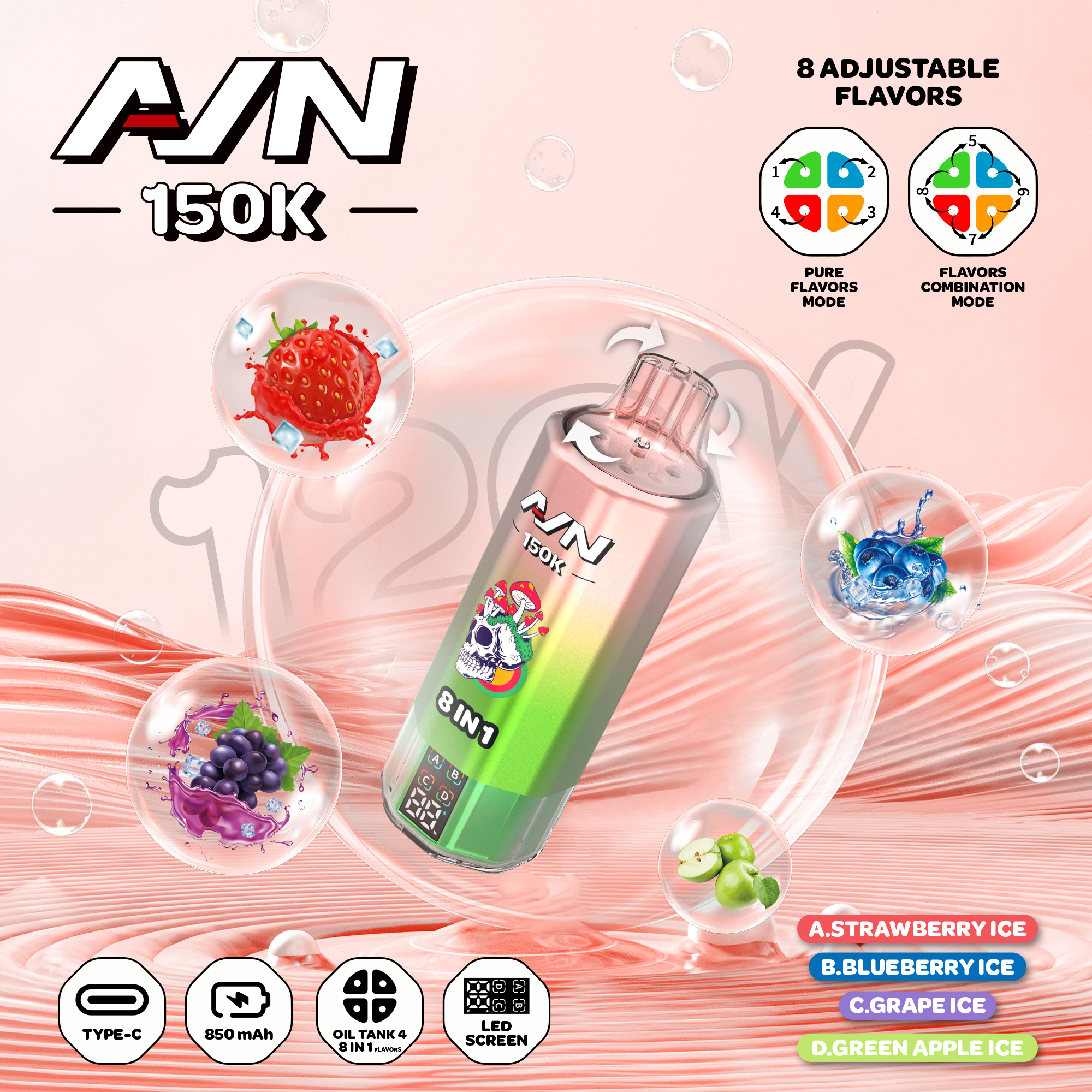 AIVONO AIM AVN 150000 Puffs 8 in 1 Disposable Vape