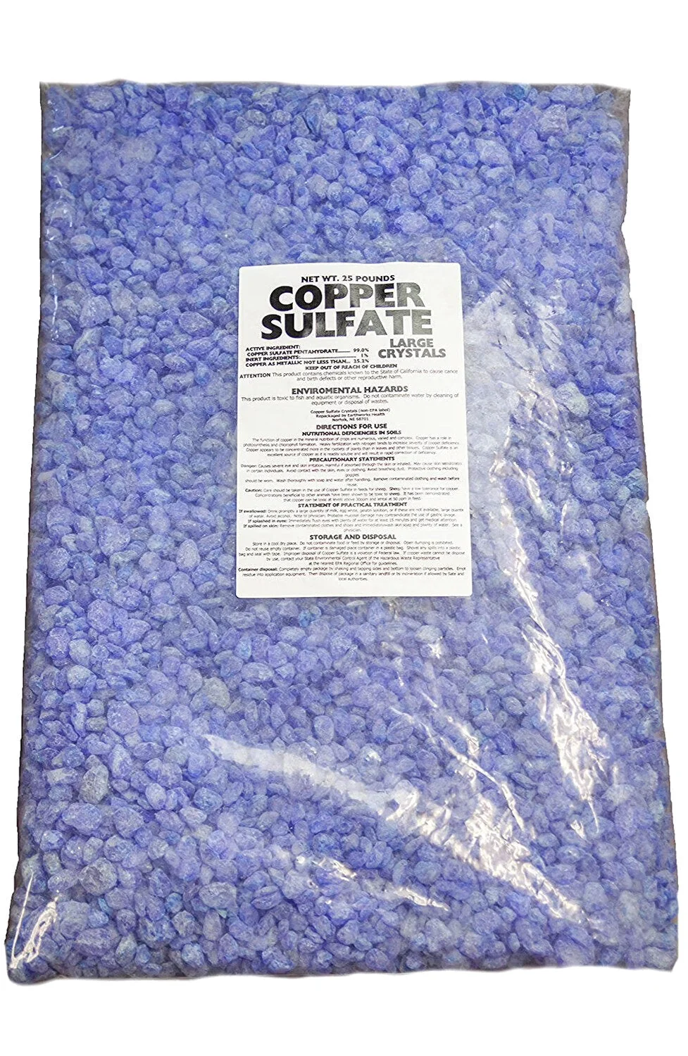 Earthworks Health Copper Sulfate Fine Crystals 25 lb Bag - Image 7 Earthworks Health Copper Sulfate Fine Crystals 25 lb Bag - Image 7