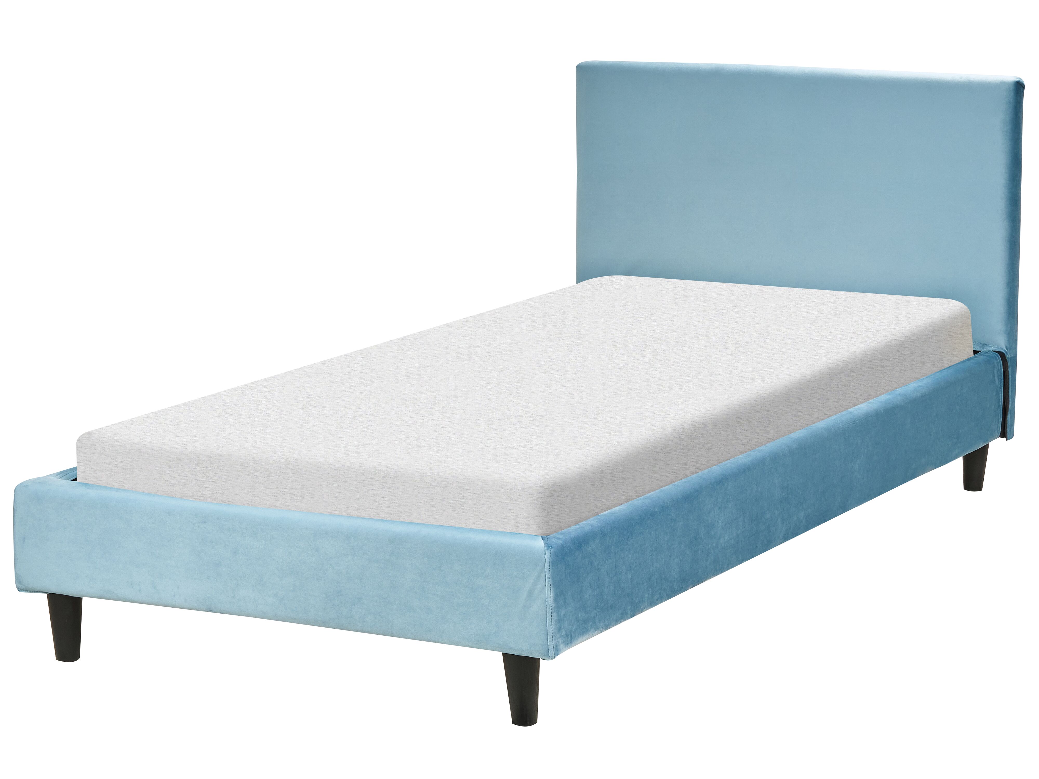 Bed Velvet FITOU 90 x 200 cm (EU Single) Light Blue