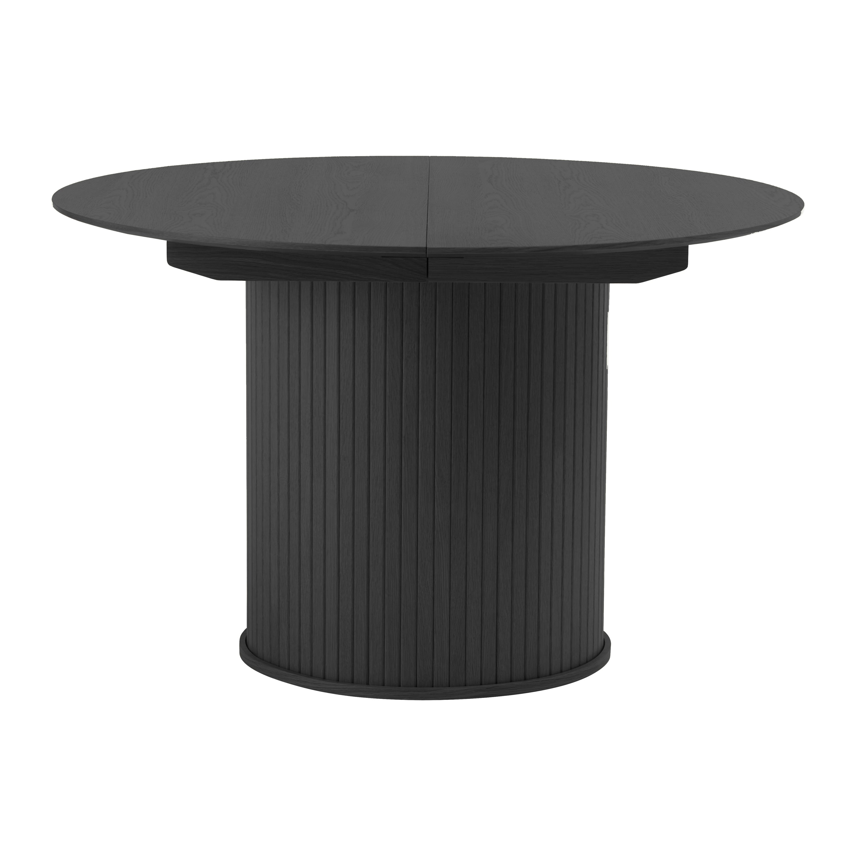 Blokker Alon Eettafel Uitschuifbaar Rond 120/167 x 120 cm - Zwart Eike