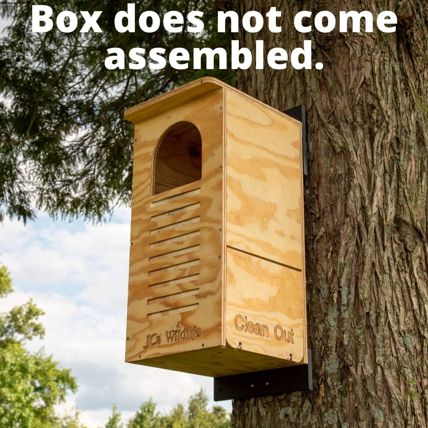 JCS Wildlife Barred Owl Nesting Box DIY Kit - Exterior Grade Treated Plywood - An Owl Box Perfect for Barred Owls - Image 2