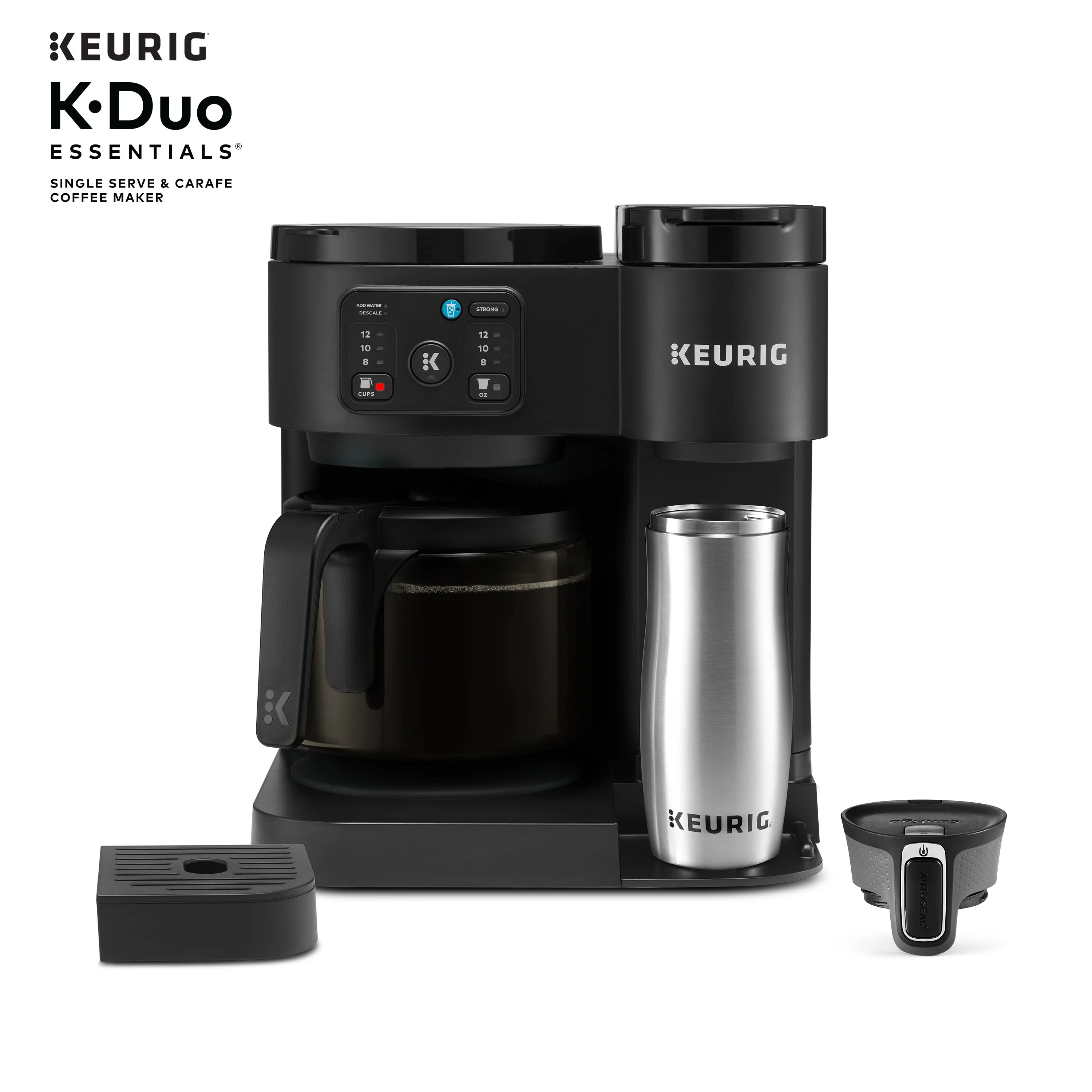 Keurig K-Duo Essentials, Hot & Iced Single-Serve K-Cup Pod Coffee Maker & Carafe, Moonlight Grey - Image 16
