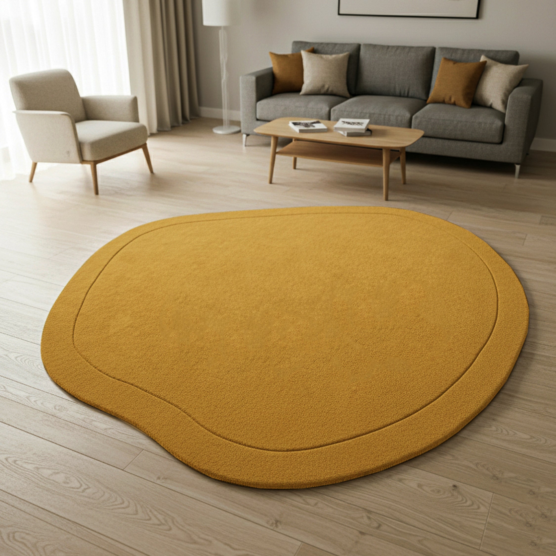 Blokker Pebble Vloerkleed Ø 200 cm - Olive