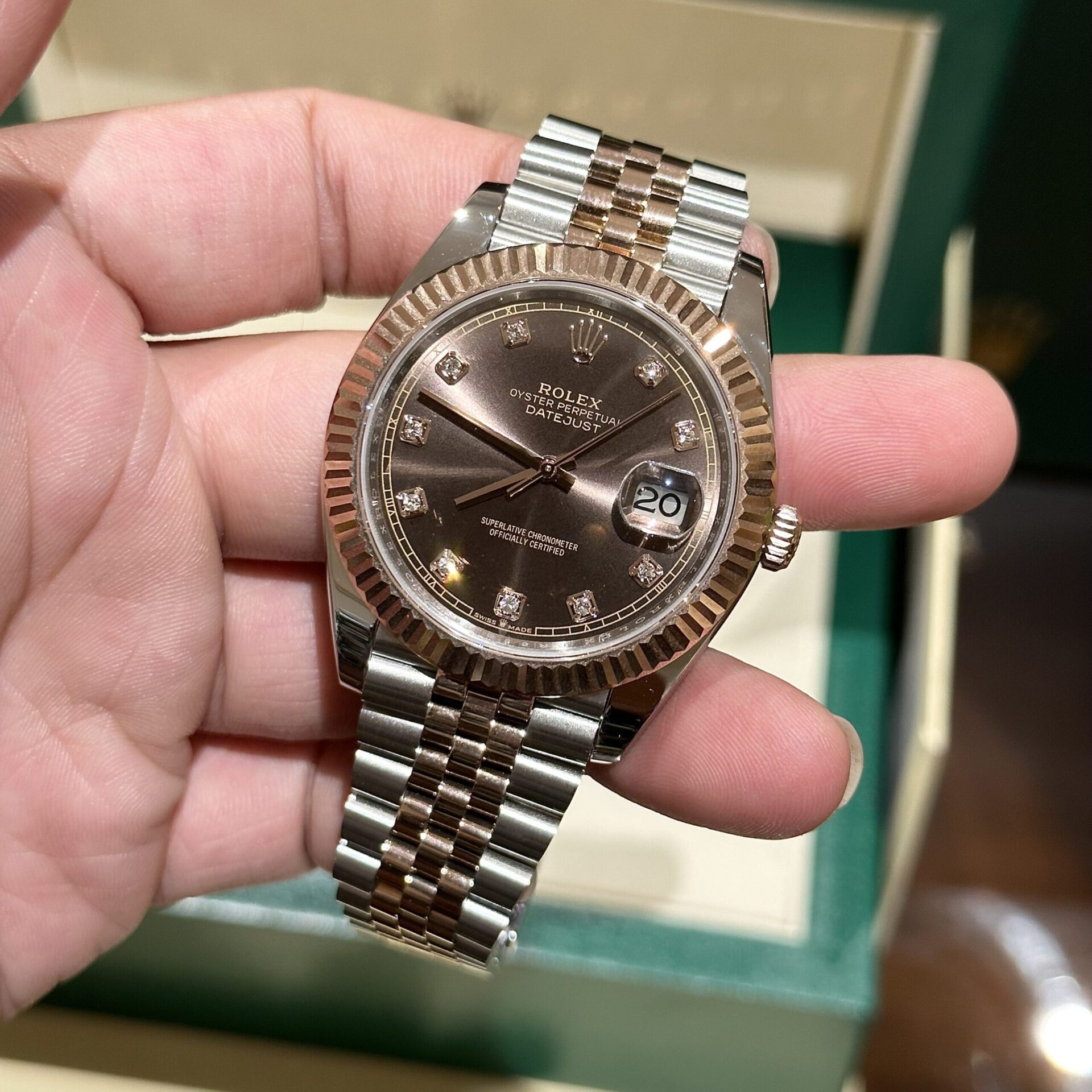 Rolex Replica 1:1 Watch DateJust Chocolate Dial EW Factory 41mm - Elite Watch Atelier