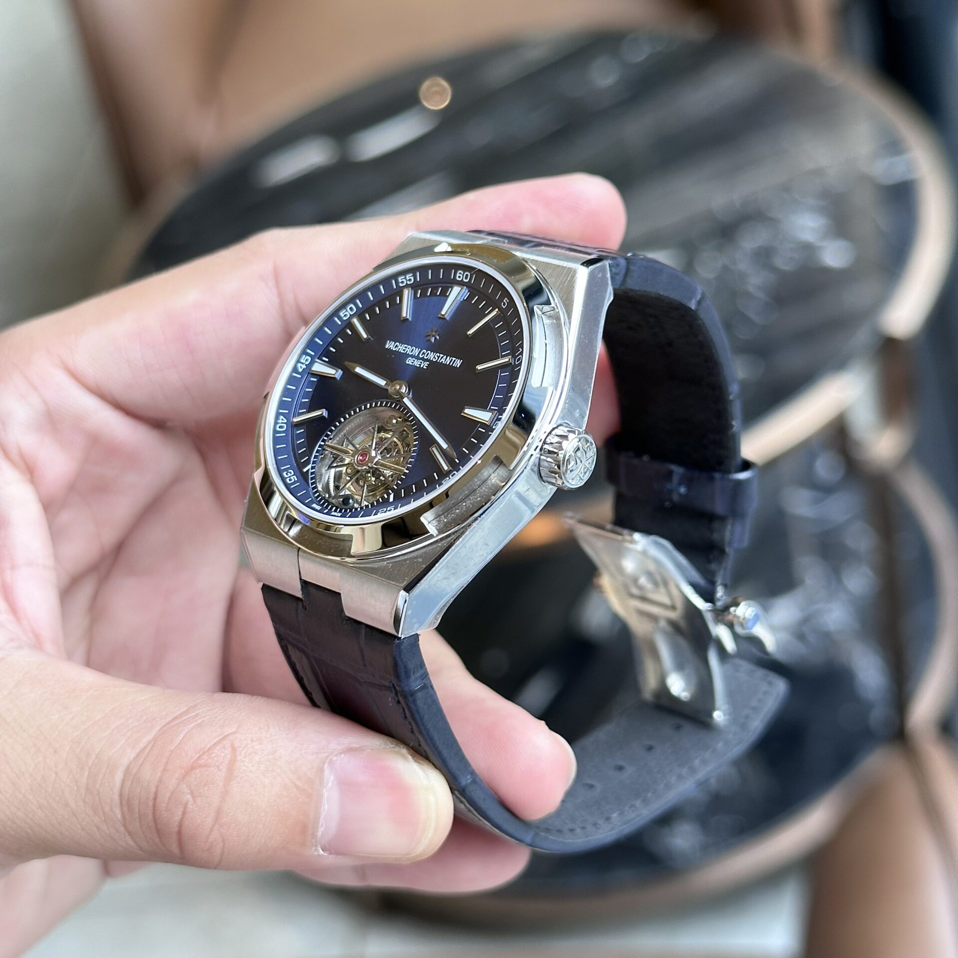 Vacheron Constantin Overseas 6000V Tourbillon Blue Replica 1:1 Watch 42.5mm - Top club