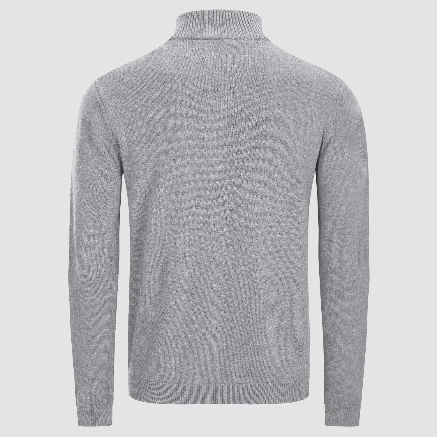 Men's Sweaters Casual Knitted Turtleneck Pullover with 1/4 Zip