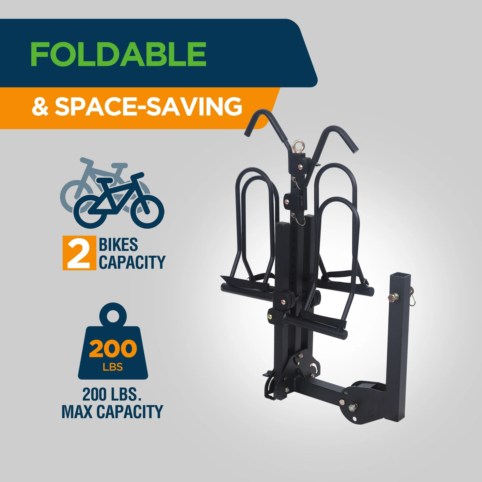 Young Electric Ebike Rack, 200lb Capacity, Alloy Steel Hitch Mount, Fits 5-Inch Fat Tire Bikes, 2-Inch Receiver - Image 10