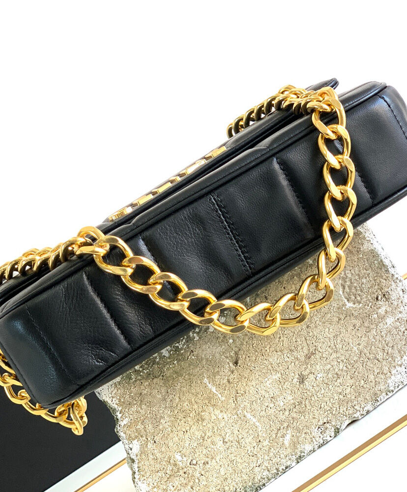Celine Chain Shoulder Bag Matelasse Monochrome Black1:1High-quality replica