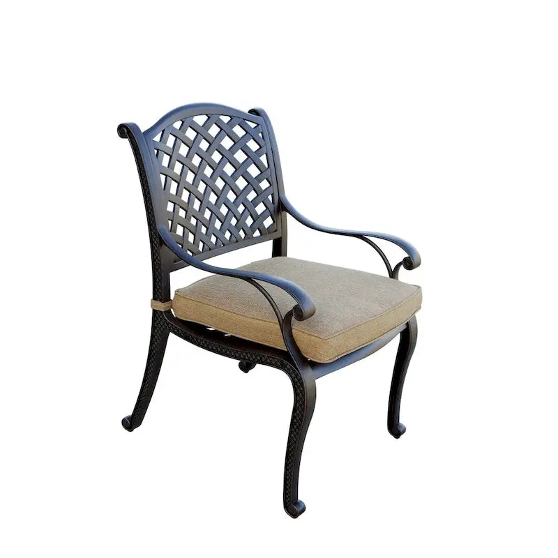 Darlee Nassau 11-Piece Cast Aluminum Outdoor Dining Set With 8 Chairs, 2 Swivel Rocker Chairs And Extendable Table - Antique Bronze - Image 6 Darlee Nassau 11-Piece Cast Aluminum Outdoor Dining Set With 8 Chairs, 2 Swivel Rocker Chairs And Extendable Table - Antique Bronze - Image 6
