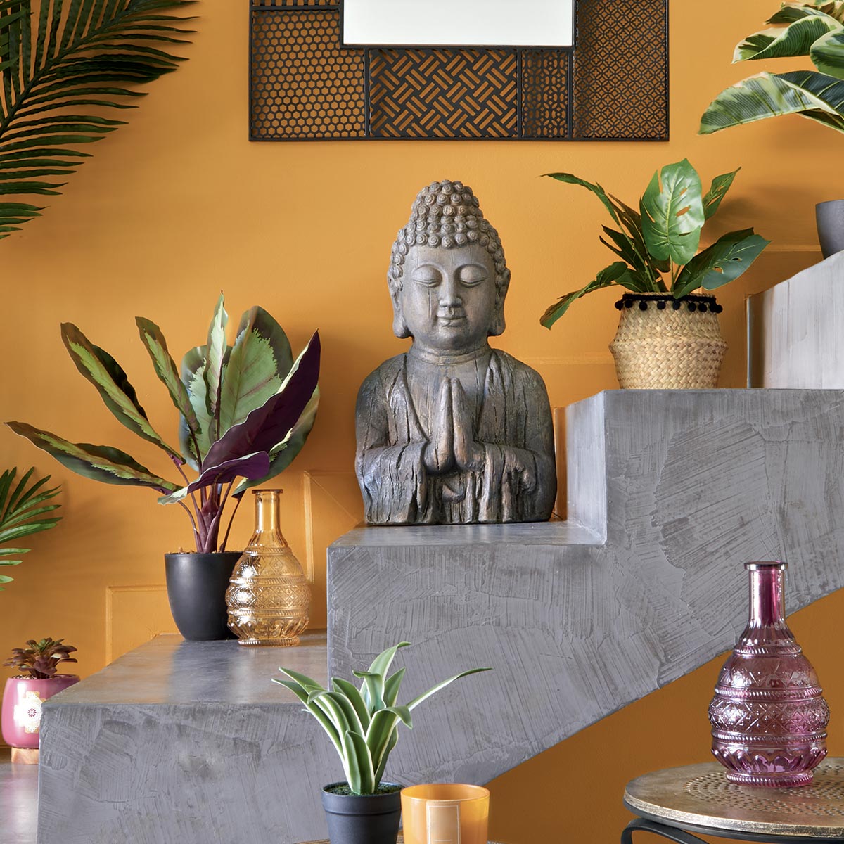 Statue "Buddha" bust H.48 cm