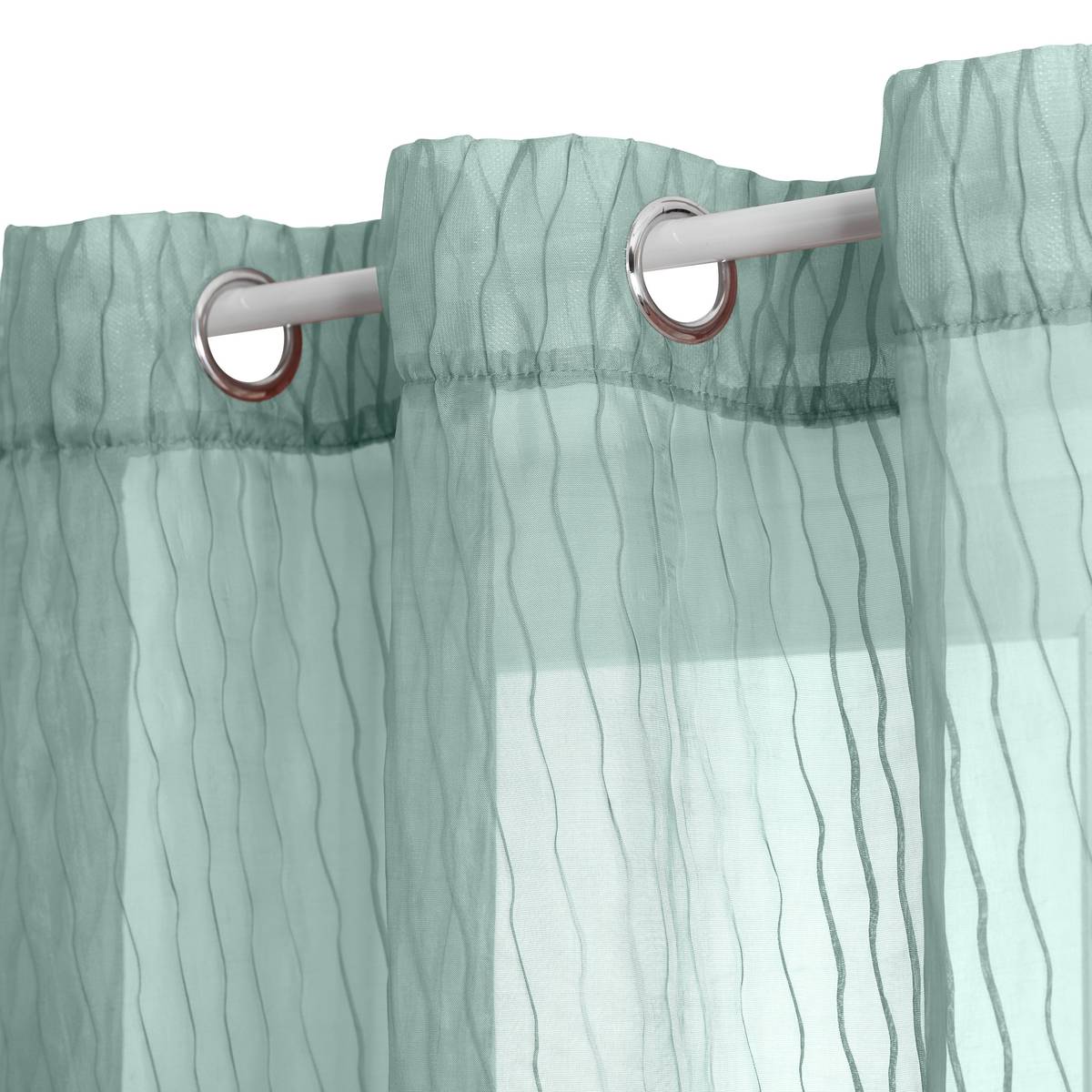 "Mila" Sheer Curtain Celadon Green, 240x140 cm