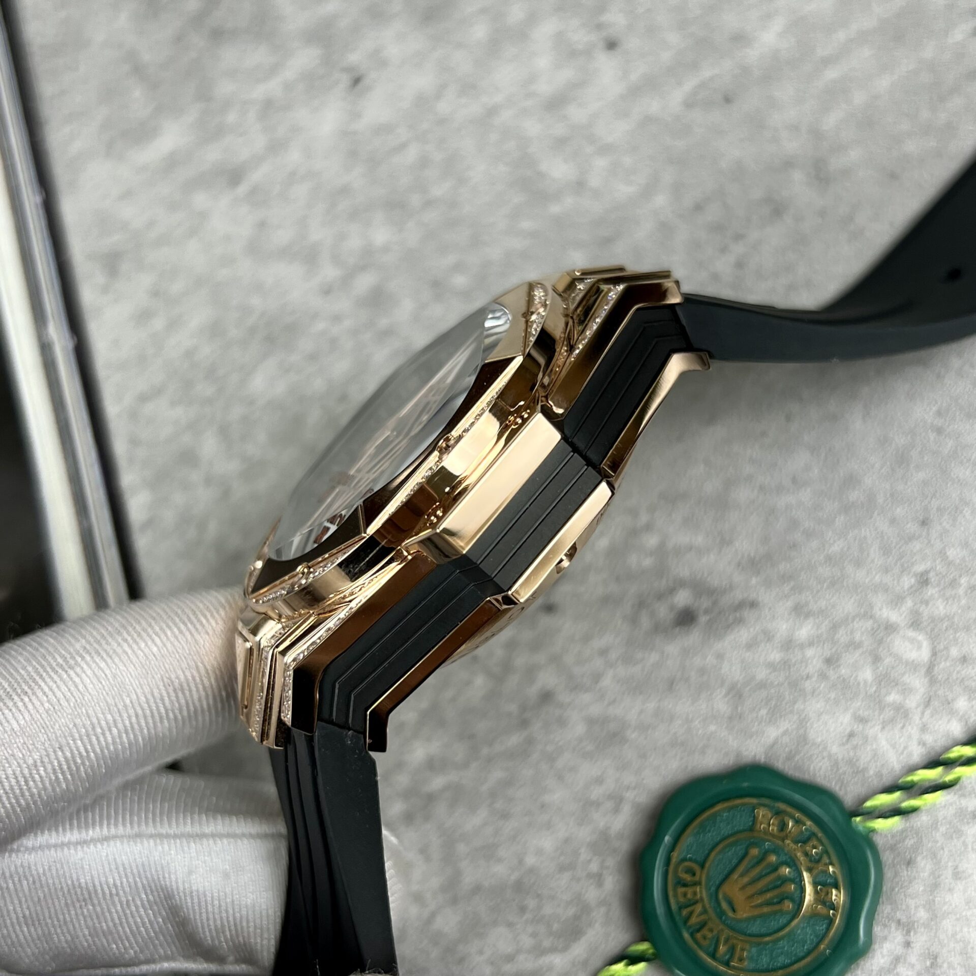 Hublot Replica Watch Big Bang Sang Bleu II King Gold Diamond 45mm - Top club