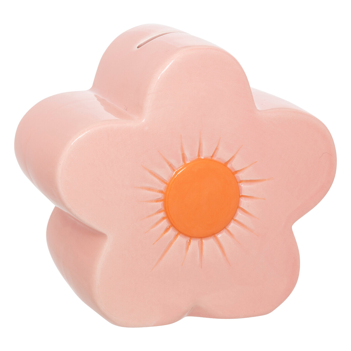 Flower piggy bank "Anae" Pink, H.13.5 cm