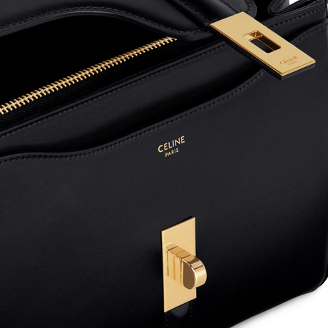 Replicate SMALL 16 BAG IN SATINATED CALFSKIN BLACK(1:1 replica)1:1High-quality replica