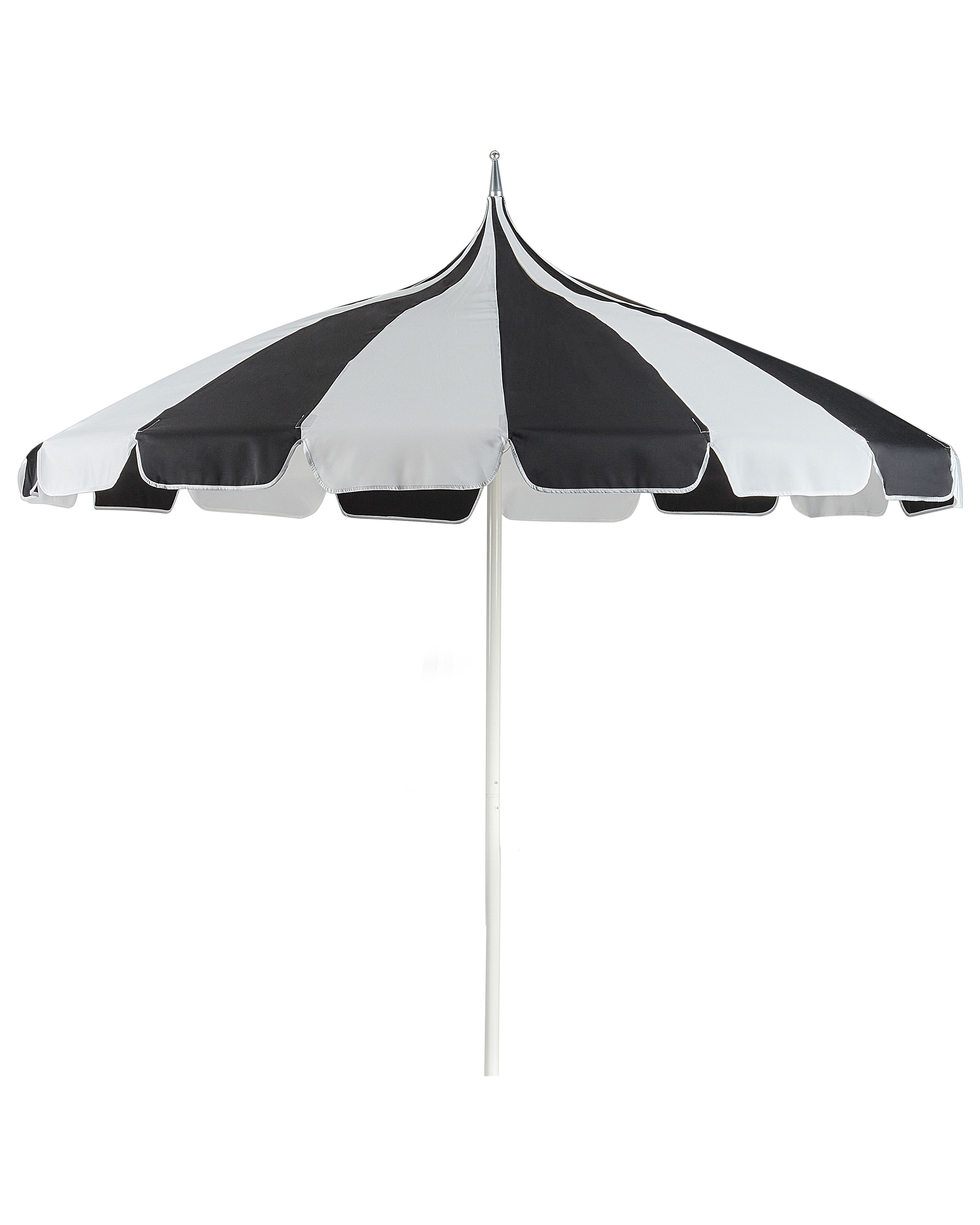 Market Parasol 245 cm MINOA Black/ White