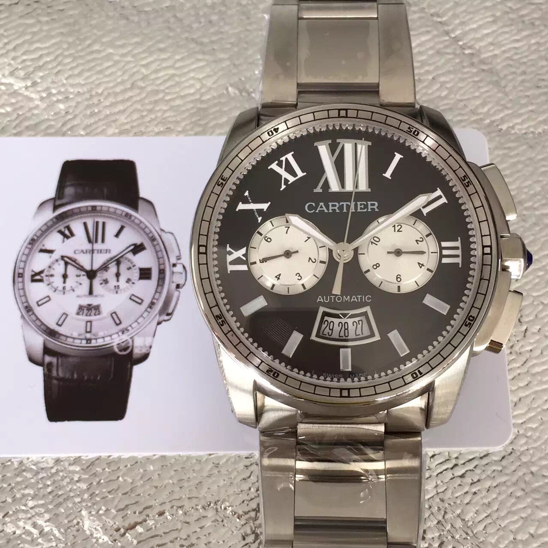 Cartier Calibre Chronograph Men's Watch(1:1 replica) - Top club