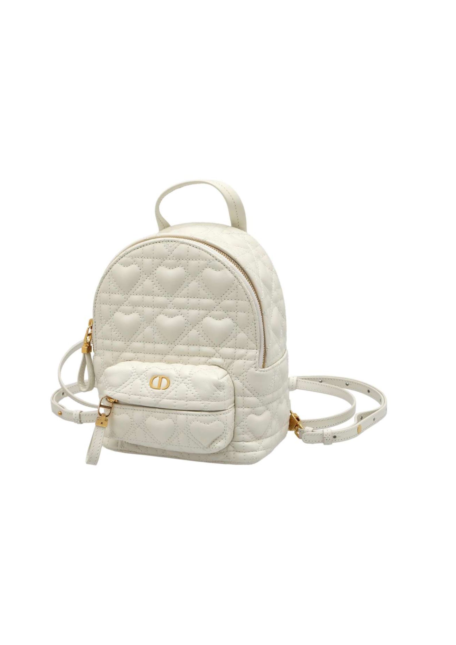 Mini Dior Backpack Heart White/Red Black For Women‎ 8 in/ 21 cm CD
