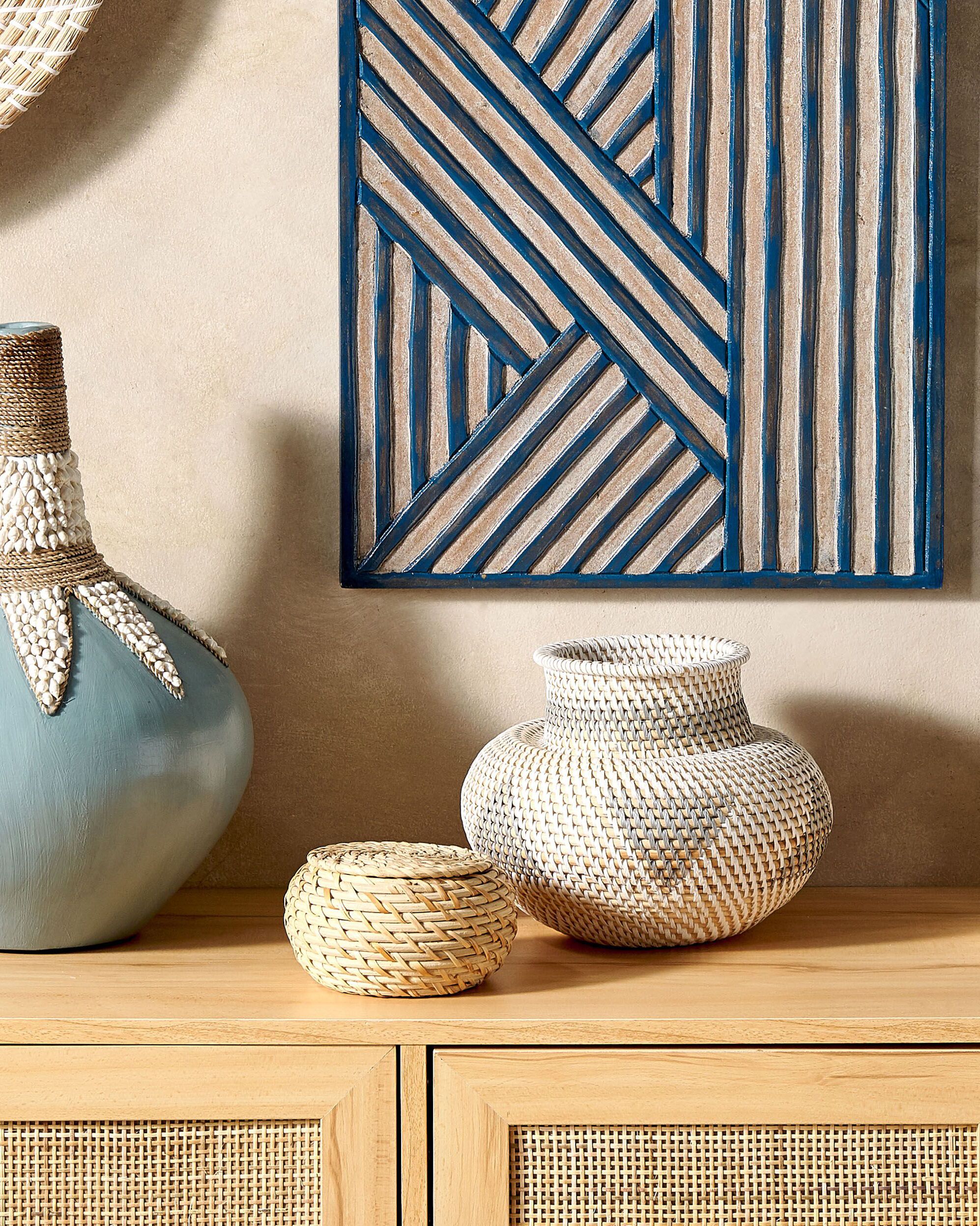 Decorative Vase ASAHAN Rattan 22 cm Natural