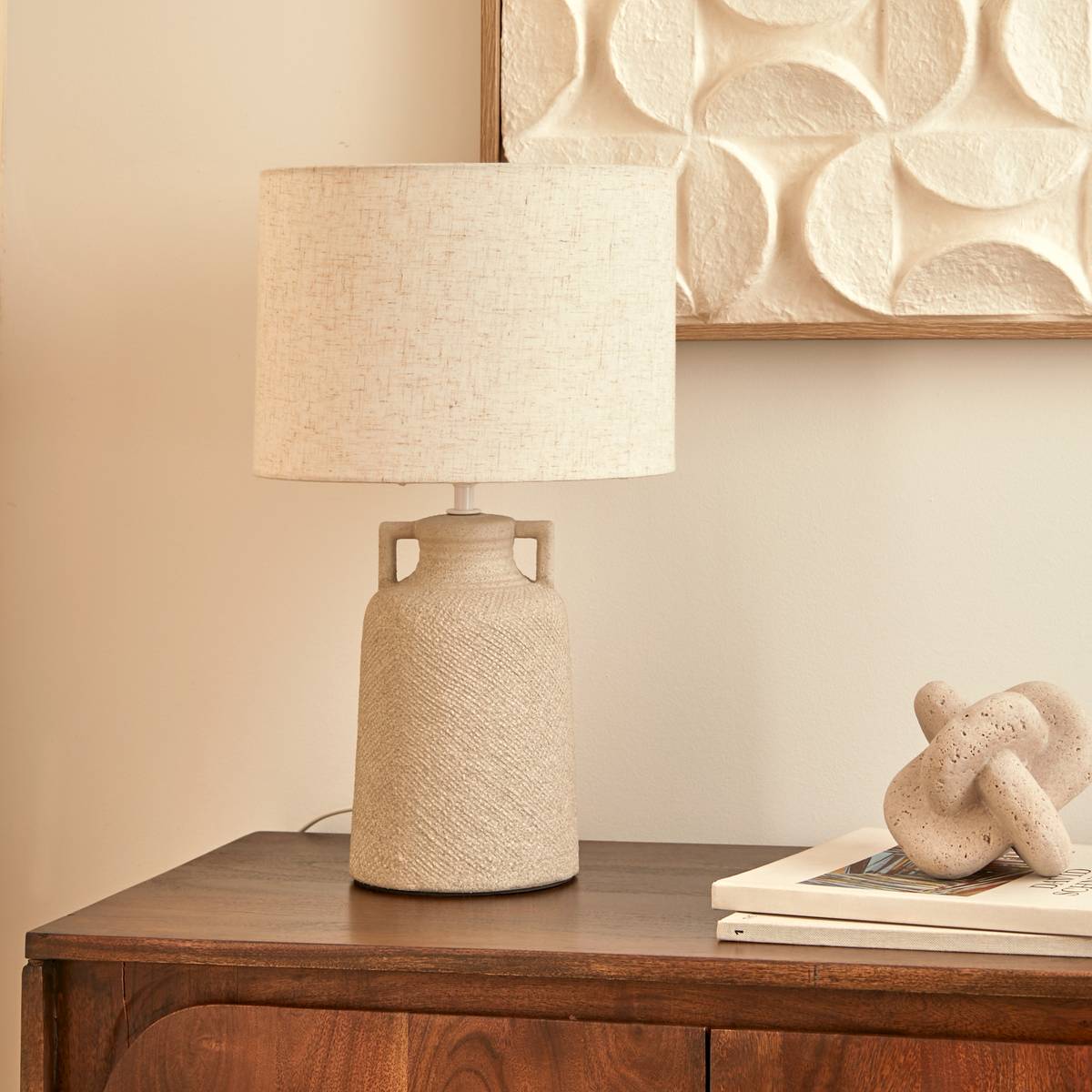 Table Lamp Sector "Gibus" Grey, H.45.5 cm