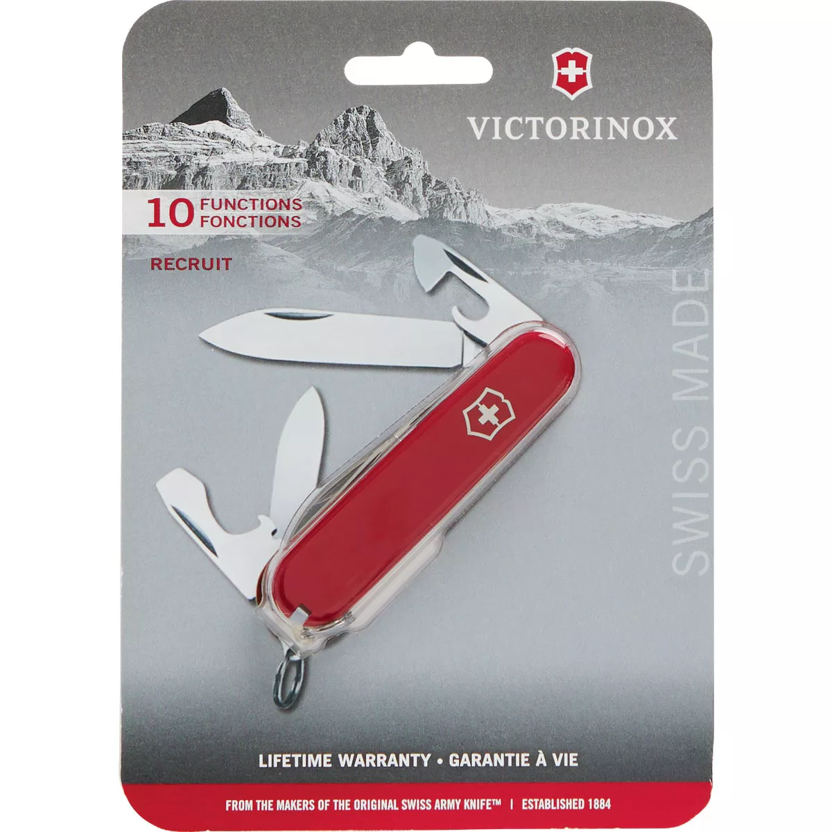 Victorinox Recruit 10-Function 3.3 In. Red Swiss Army Knife