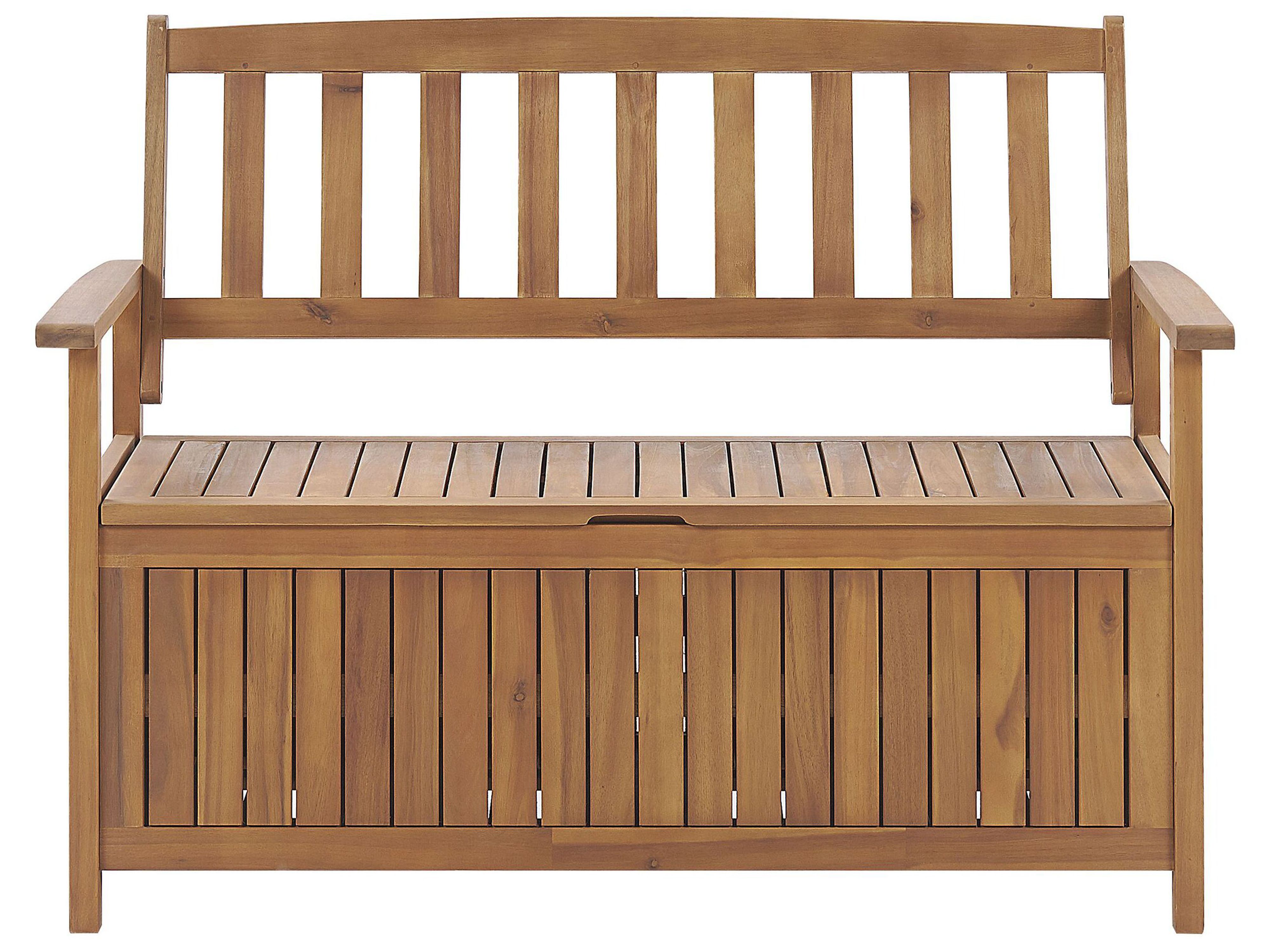 Garden Bench SOVANA 120 cm with Storage Acacia Wood Brown