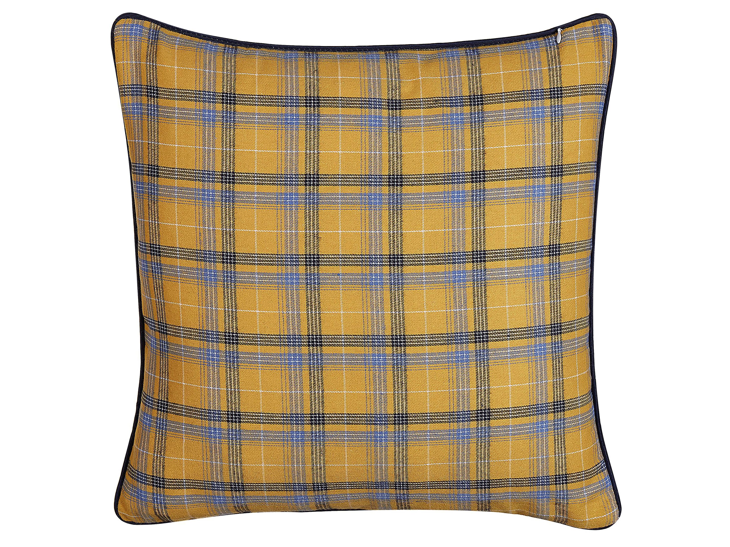 Throw Cushion DICENTRA 45 x 45 cm Yellow Checked