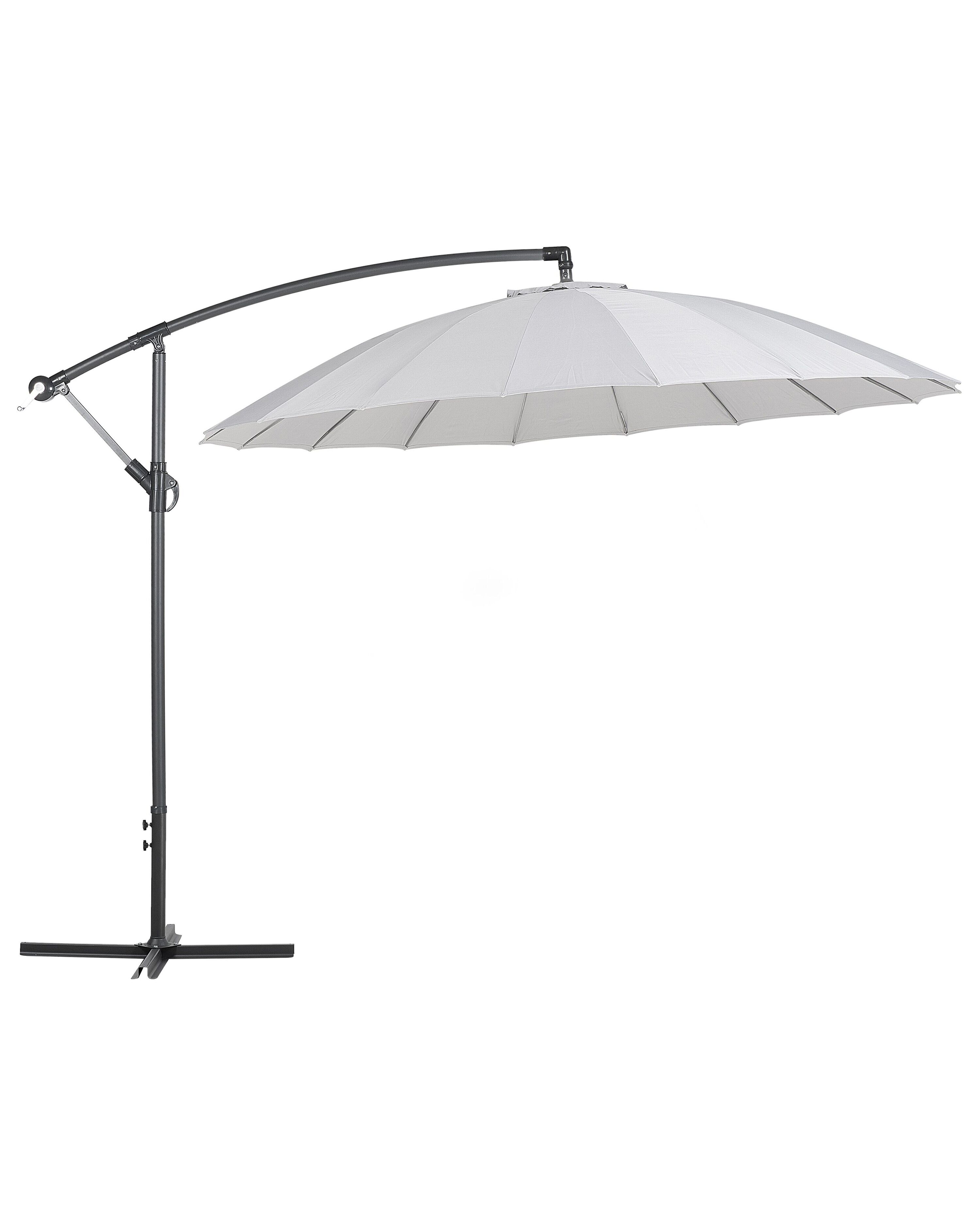 Cantilever Parasol 268 cm CALABRIA II Light Grey