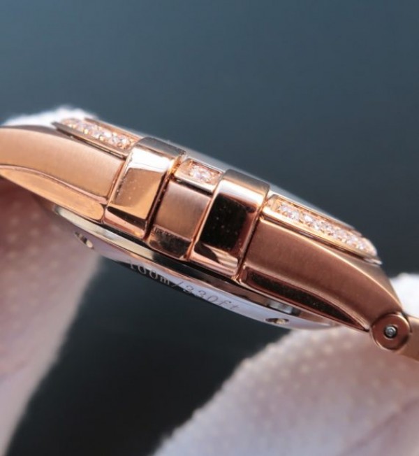 Replica Omega V6 Constellation Diamonds Bezel Brown Textured Dial RG Case A2500 - Top club