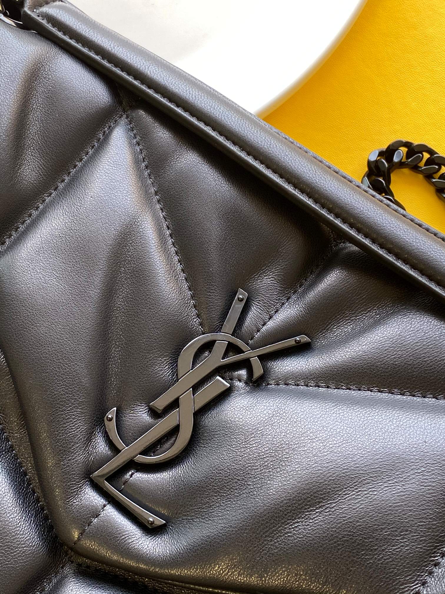 PUFFER MEDIUM CHAIN BAG IN DENIM AND SMOOTH LEATHER1:1High-quality replica