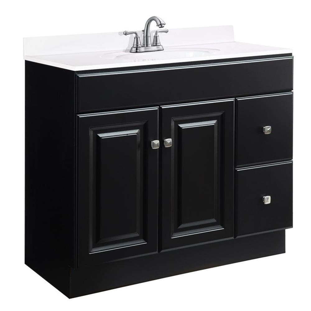 Design House Wyndham 36" Solid Wood Ready to Assemble 2-Door and 2-Drawer Bathroom Vanity Cabinet, White - Image 24