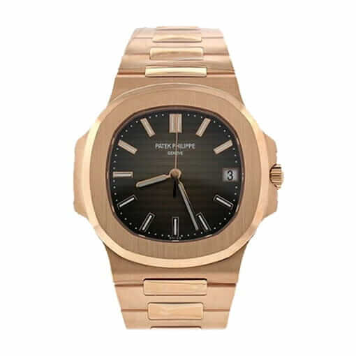 Patek Philippe Nautilus Rose Black Dial Replica - Top club