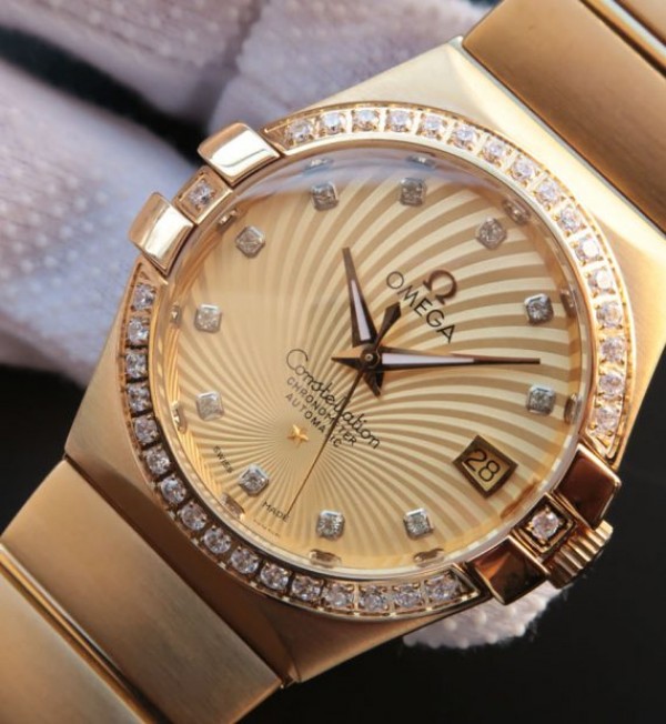 Replica Omega V6 Constellation 123.20.35 YG Case Yellow Dial - Top club
