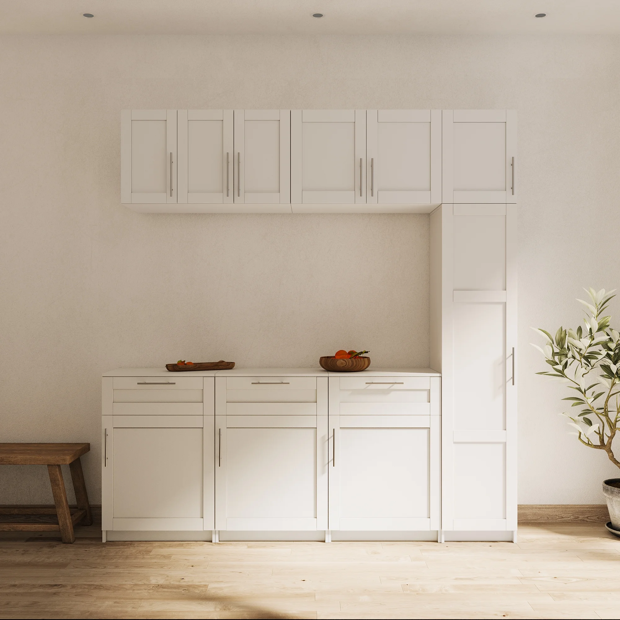 Slim Tall Storage Cabinet,Pantry Cabinet with Doors Shelves Small Space for Kitchen Living Room Bathroom - Image 28