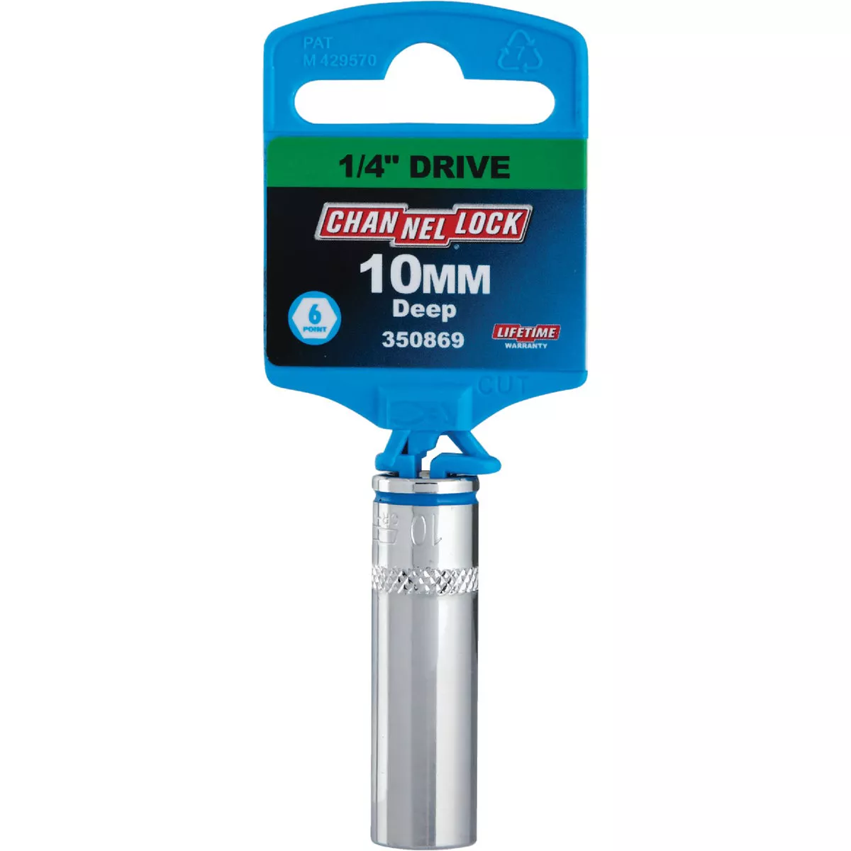 Channellock 1/4 In. Drive 10 mm 6-Point Deep Metric Socket