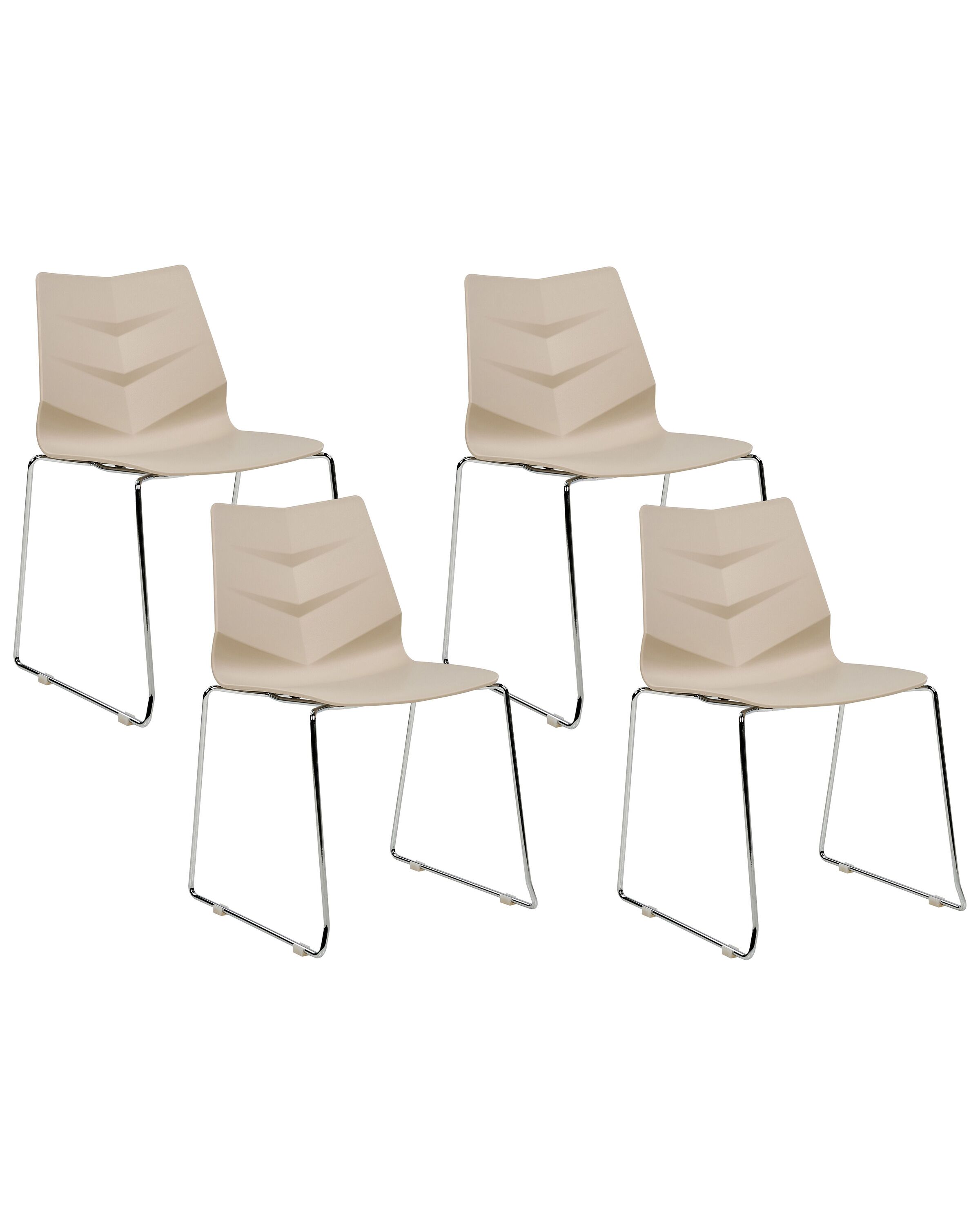 Set of 4 Dining Chairs HARTLEY Beige