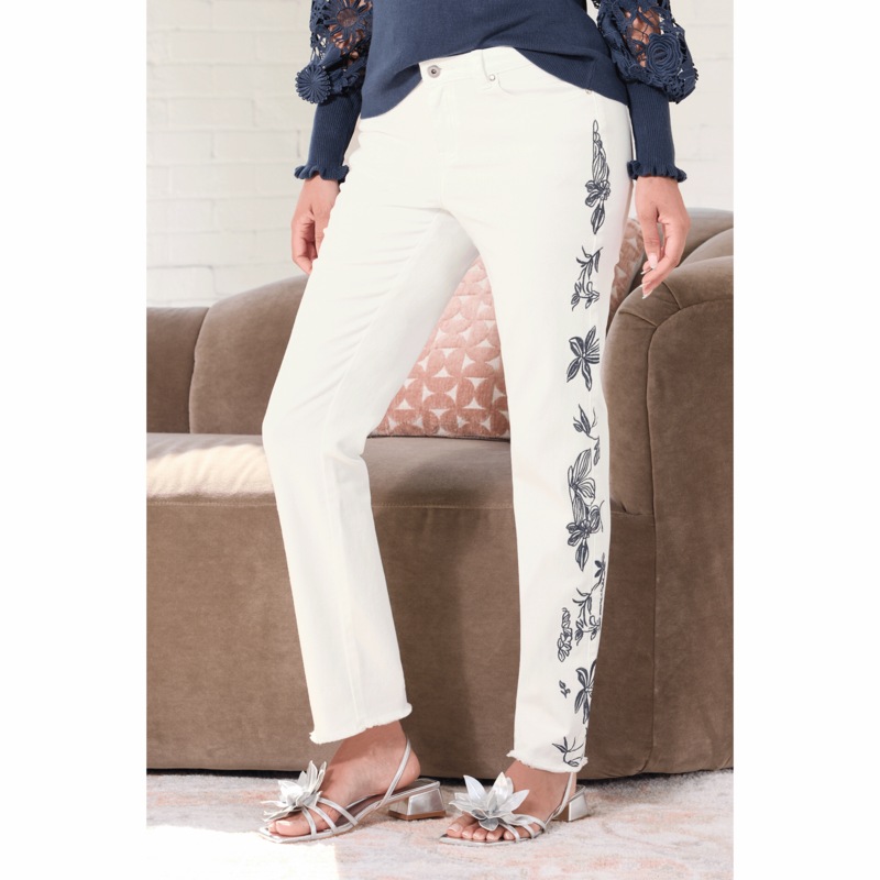 Elodie Embroidered Jean - MIDNIGHT VELVET CATALOG