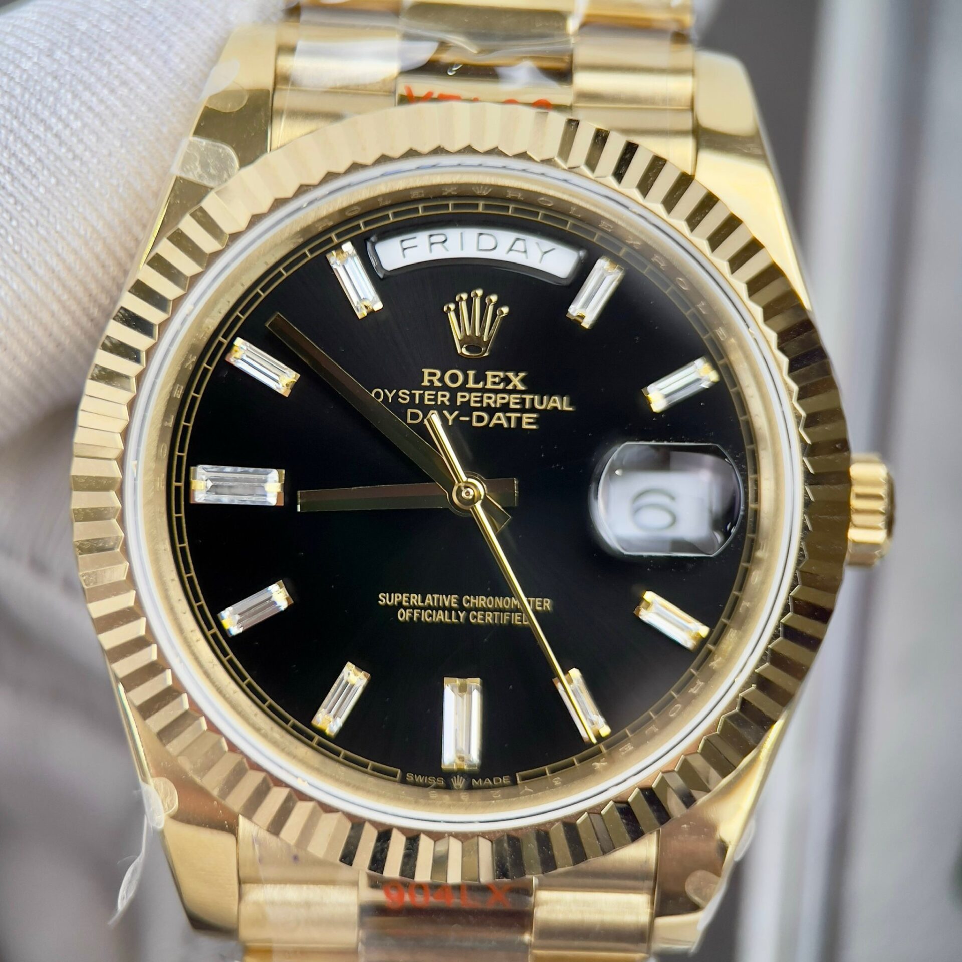 Rolex Day-Date 228238 Replica 11 Watch Black Dial GM Factory 40mm - Elite Watch Atelier