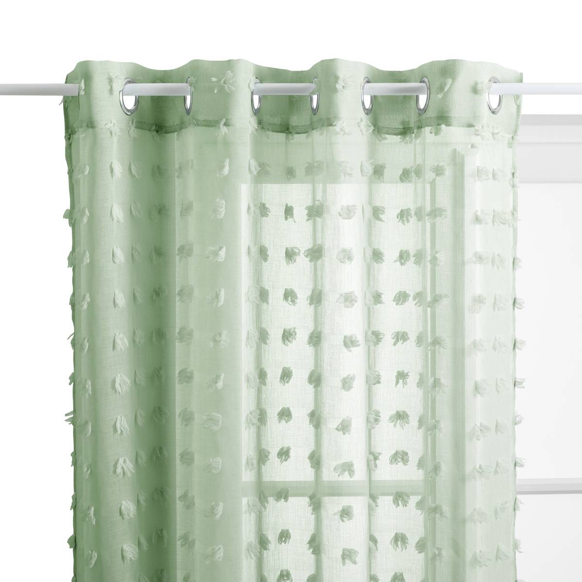 Sheer Curtain "Lily" Celadon Green, 240x140 cm