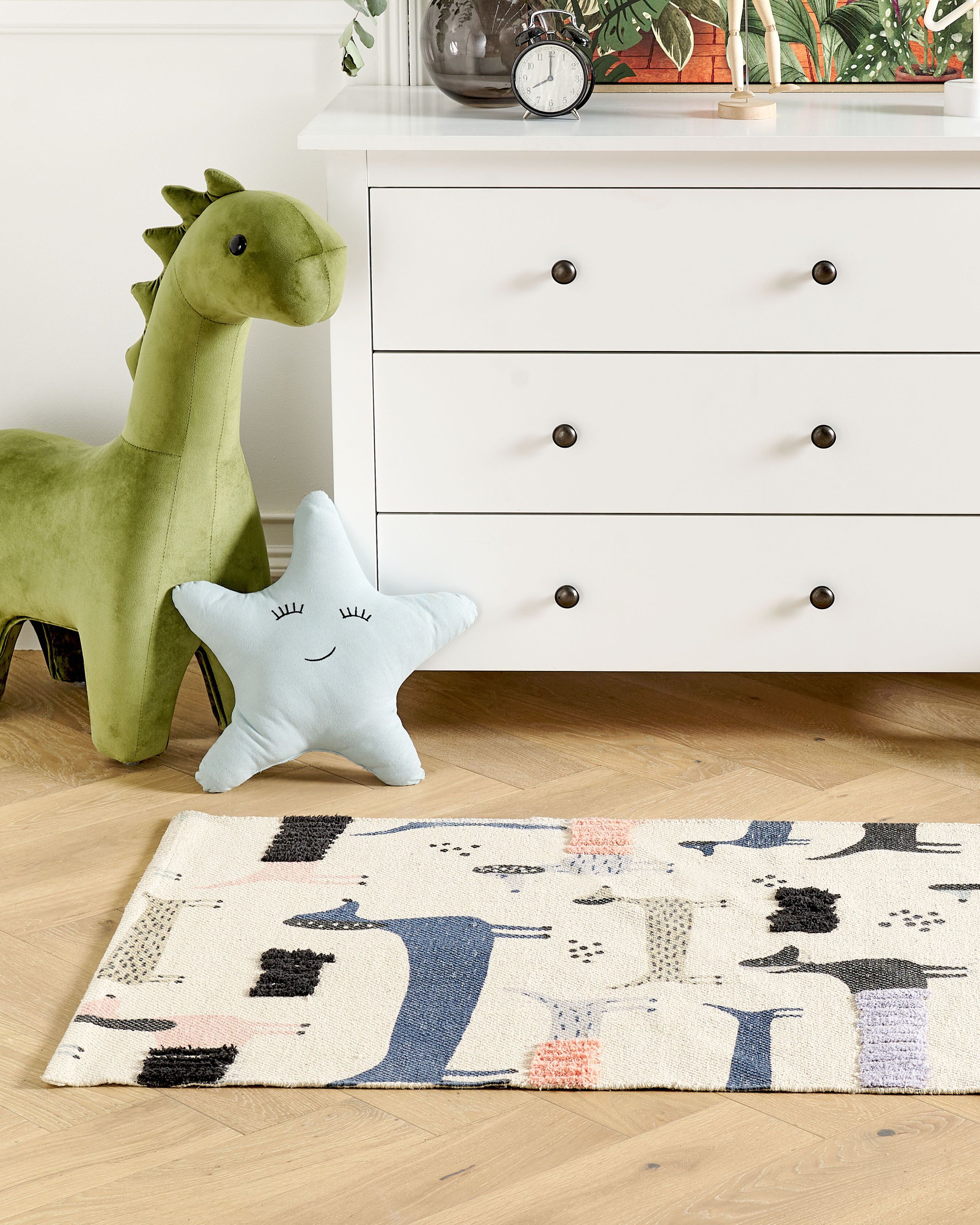 Kids Rug TEMIAJ Multicolour 80 x 150 cm Cotton