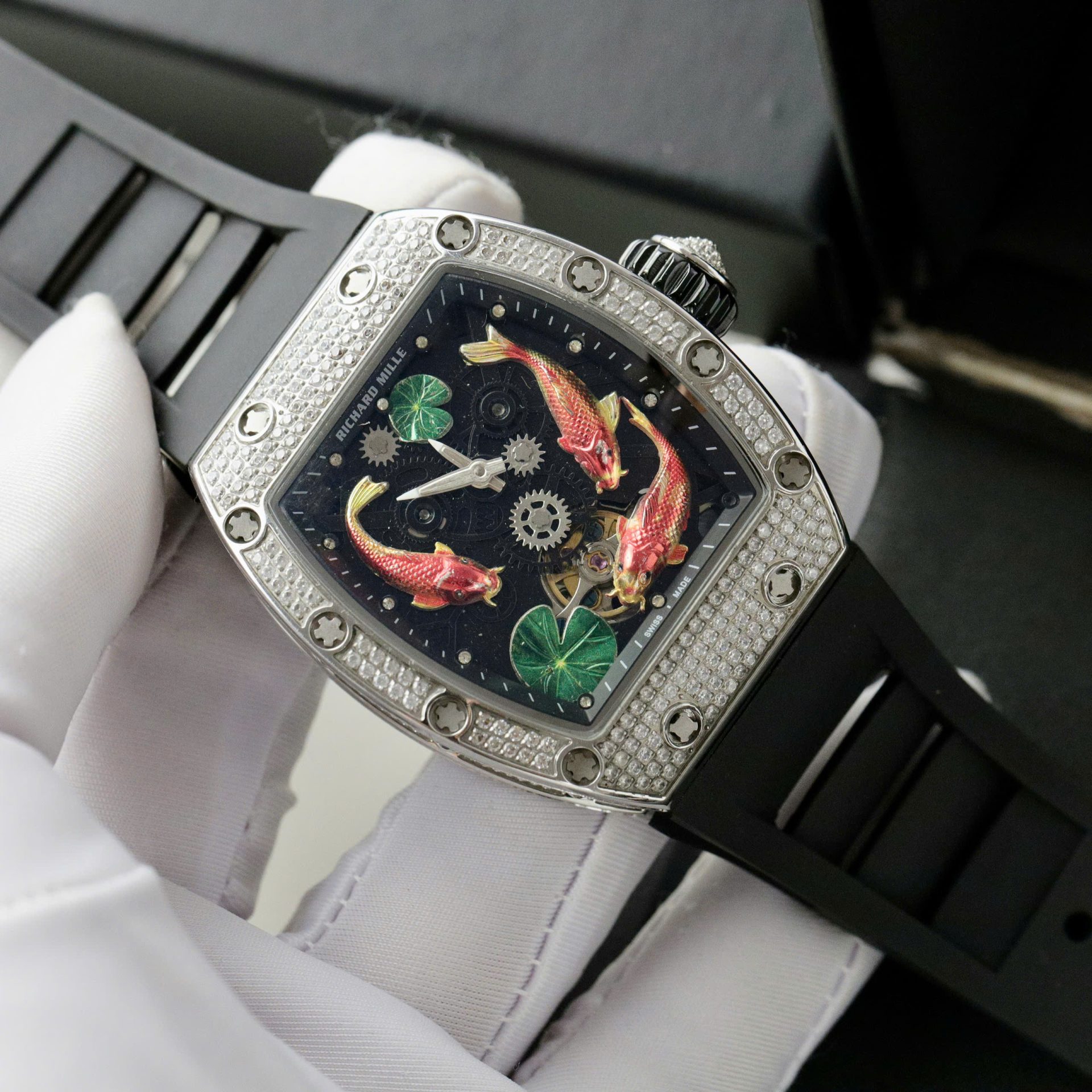 Richard Mille Replica Watch Rubber Strap Black 42mm - Elite Watch Atelier