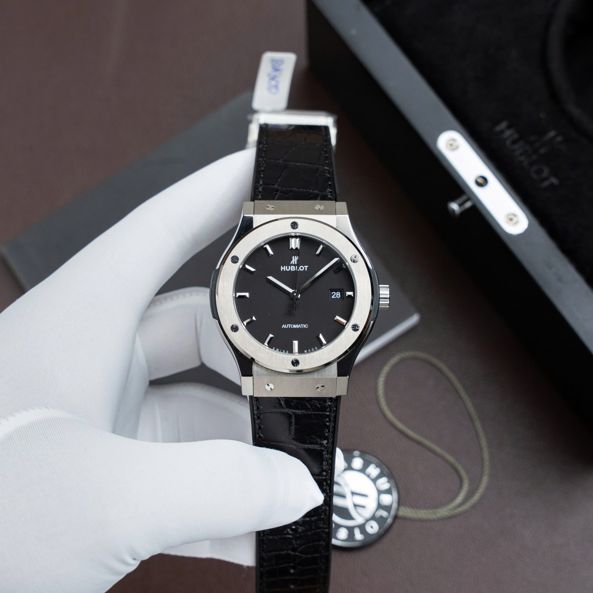 Hublot Classic Fusion Titanium Black Copies Watch Movement SW300 Weight 84 Gram Custom 42mm - Top club